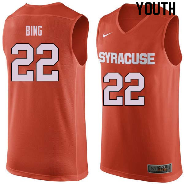 Youth #22 Dave Bing Syracuse Orange College Basketball Jerseys Sale-Orange